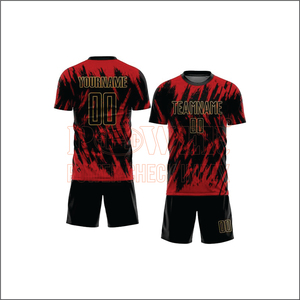 Uniformes de fútbol de club de alta calidad personalizados, kit de ropa de fútbol de manga corta, conjunto de camisetas, uniforme de fútbol - Product Image 1