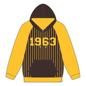 Année de fondation 1963 Iota Phi Theta Brown Body Gold Raglan Pinstripes Pullover Hoodie Greek Fraternity Apparel Divine Nine HBCU - Product Image 2
