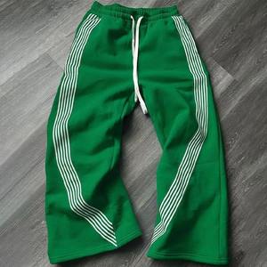 Pantalons de survêtement surdimensionnés en molleton épais à lavage acide personnalisés OEM, pantalons de survêtement graphiques - Product Image 4