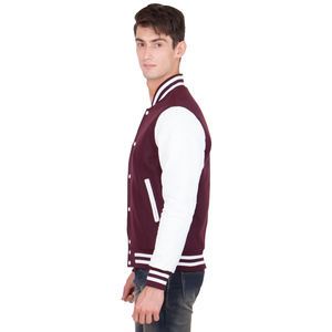 Nueva Llegada Chaqueta Varsity de Hombre Estilo Urbano con Cuello Alto, Parches Personalizados y Bordados, Chaqueta de Béisbol Universitaria para Hombre 2026 - Product Image 4
