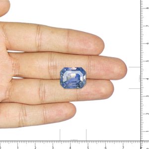 Piedra de Zafiro Natural Bicolor de 16.43 Quilates, Facetada, Pitambari, Corte de Lujo en Forma de Pera y Estrella, Color Azul Real, Gema Suelta - Product Image 3