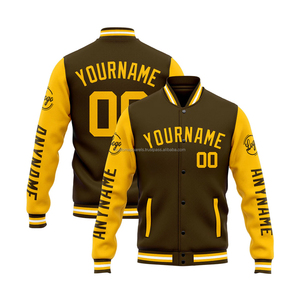 Chaqueta Varsity 100% Lana para Marcas de Streetwear, Chaqueta Letterman Personalizada con Cuello Alto y Bordado, Venta al Por Mayor - Product Image 1