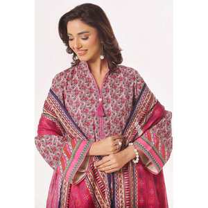 ชุดผ้าชีฟองสีเบจและชมพูแบบ 3 ชิ้น ไม่เย็บตะเข็บ สำหรับผู้หญิง สวมใส่ได้ทุกวัน พร้อมตกแต่งพู่ห้อย - Product Image 5