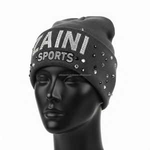 Gorro de Invierno Unisex Premium de 280 GSM, Tejido Acrílico con Pedrería, Cálido, Transpirable, Impermeable, con Logotipo Bordado Personalizado - Product Image 4