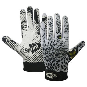 New Arrival Custom Design Grip <b>Football</b> Receiver <b>Gloves</b> <b>for</b> Adults and <b>Kids</b> American <b>Football</b> Supplier - Product Image 2
