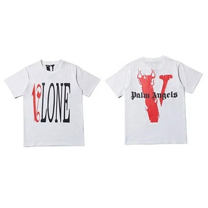 Logo personnalisé broderie étiquette tissée bouffée impression mode vêtements de sport T-shirts pour hommes et femmes conception vierge - Product Image 3