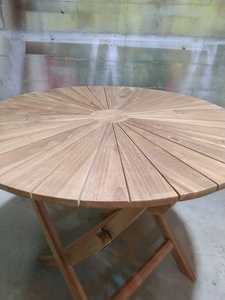 Best Seller Modern Solid Wood Outdoor <b>Folding</b> Dining Table 4 <b>Chairs</b> Sun Teak Garden Furniture for Kitchen Hotel Exterior <b>Beach</b> - Product Image 6