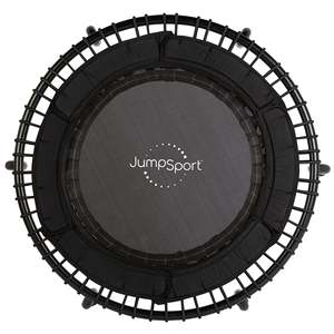 JumpSport 250 Trampolino Fitness Mini da 39 Pollici per Adulti, Sicuro per Interni/Esterni, in Acciaio e Polipropilene, Colore Nero - Product Image 1