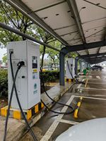 Borne Recharge Rapide DC EV Solaire 160/240/360kW Intégrée Station au Sol Commerciale GB/T CCS CHAdeMO
