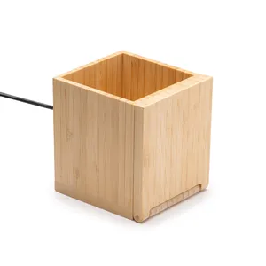 Portapenne in bambù Agerato con gadget personalizzati, caraffa e scaldabicchieri - Product Image 3