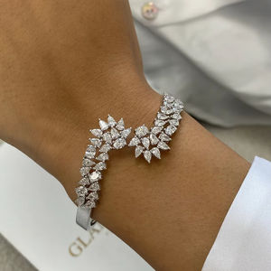 Style Unique Poire IGI Certifié VVS Lab Grown Diamant 14k Bracelet En Or Massif Bijoux De Mode De Luxe Haut De Gamme Pour Les Femmes Cadeaux - Product Image 1