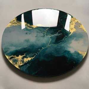 Sous-verres en bois faits à la main avec pétales floraux intégrés Tapis durables de style moderne pour la décoration de bureau de table de cuisine-cadeaux réfléchis - Product Image 1