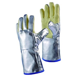 Gants de sécurité robustes STALWART IMPEX avec manchette de protection pour la paume, respirants, épaisseur 8 oz, longueur 14 pouces, résistants à la chaleur extrême et au feu - Product Image 4
