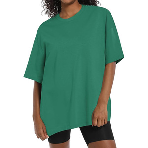 T-shirt surdimensionné de haute qualité à manches courtes 100% coton personnalisé pour femmes avec logo personnalisé pour femmes - Product Image 1