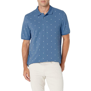 เสื้อโปโลระบายอากาศแขนสั้นพิมพ์ลายดิจิทัลพิมพ์ซับลิเมชันด้วยผ้าสีเข้มและออกแบบโลโก้ไซส์พิเศษของผู้ชาย - Product Image 1