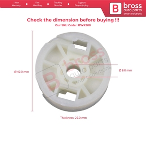 Poulie de Roue à Engrenage pour Réparation de Lève-Vitre BWR200, Porte Avant Gauche pour Vito Viano Mixto V Class MK2 W639 2003-2010 63972000 - Product Image 5