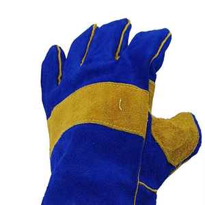 Gants de soudage en cuir fendu respirants de haute qualité à manchette longue, résistants à la chaleur et à l'eau, pour travaux industriels et mécaniques, gants de sécurité - Product Image 3