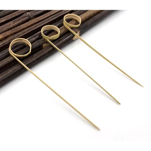 Round Bamboo Pick Stick for Cake Fruit Sandwich Appetizer Decoration Party Use Skewer <b>Toothpick</b> Eco Friendly Stick - Product Image 4