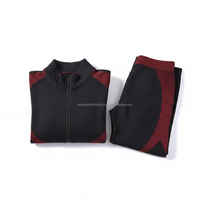 Conjunto de Yoga OEM Personalizado de 3 Piezas para Mujer, Ropa Deportiva sin Costuras con Diseño de Panal, Leggings de Cintura Alta, Sujetador Deportivo y Chaqueta con Cremallera para Entrenamiento y Fitness - Product Image 6