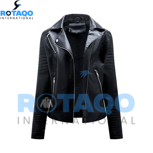 แจ็คเก็ตหนังผู้หญิงคุณภาพดี สไตล์ลำลอง ทรงเข้ารูป แฟชั่นฤดูหนาว  รับสั่งทำ - Product Image 1