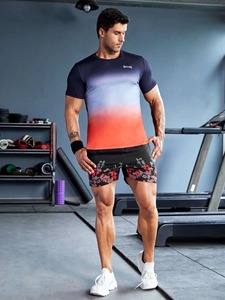 Short de jogging de fitness sportif pour hommes couleur unie 100% coton à la mode vêtements d'été vêtements teints en couleur unie - Product Image 5