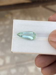 Aguamarina Natural 3,97 quilates rara forma de pera verde azul piedras preciosas fabricación de joyas de alta calidad rubí piedra collar aplicación - Product Image 2