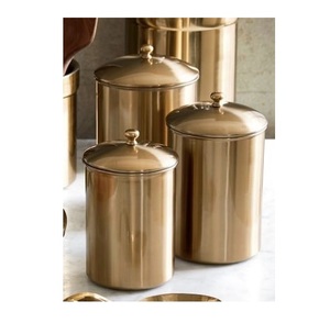 Boîtes de rangement modernes en métal, idéales pour stocker les produits alimentaires secs, les céréales, les légumineuses, les collations, les épices et les ingrédients de tous les jours. - Product Image 6