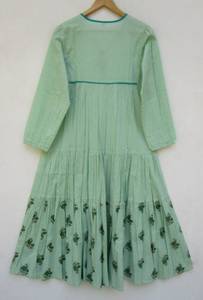 Designer exclusif rayonne cravate teinture femmes bohème plage porter haut côté fente coupe et évasé Maxi étage longueur vêtements robes ensembles - Product Image 2