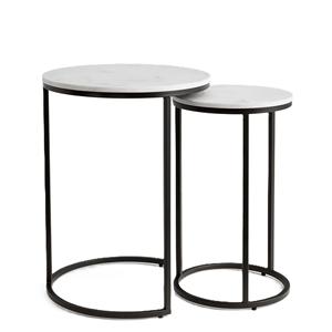 Set of Two Metal and <b>Marble</b> Side <b>Table</b> Most Demanding Greatest Design New Style Furniture Corner <b>Table</b> for Sofa Decoration - Product Image 1