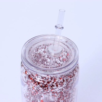 Gobelet à neige vierge de 18 oz, double paroi, en plastique, pour personnalisation UV DTF, vente en gros