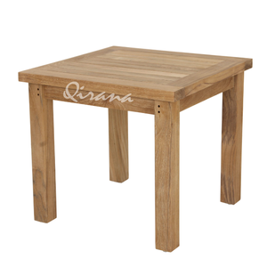 Mesa de centro cuadrada minimalista clásica para exteriores, madera de teca Natural de 50 Cm para el hogar, Patio, terraza o muebles junto a la piscina - Product Image 2