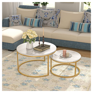 Vente chaude table basse en marbre ménage petit salon tables basses rondes simples utilisation pour la maison hôtels restaurants disponibles - Product Image 4