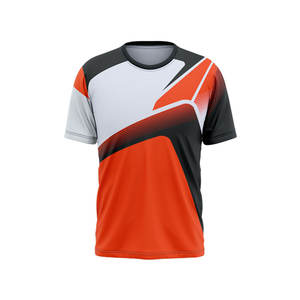 Camiseta de manga corta de estilo informal para hombre, tela de punto de poliéster 100% de alta calidad, diseño personalizado, impresión por sublimación, 220 gramos - Product Image 1