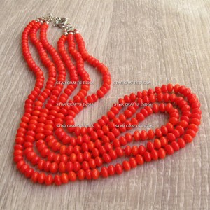 Collares de cuentas de resina hechos a medida de alto rango hechos de Cuentas grandes y gruesas, ideales para joyería de moda y tiendas de accesorios de moda - Product Image 6