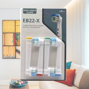 Cabezal de cepillo de dientes eléctrico ergonómico con mango curvo cómodo y cerdas medianas para hoteles y uso en exteriores, repuesto de cepillo de dientes - Product Image 3