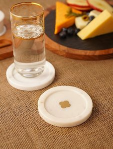 Ensemble de sous-verres en marbre faits à la main de qualité supérieure Sous-verres en pierre naturelle pour table à manger Hôtel Restaurant en vrac - Product Image 4