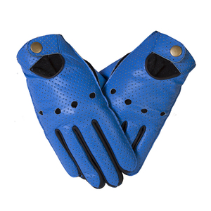 Gants de sport respirants à écran tactile en cuir avec doublure en peau de mouton douce, séchage rapide, légers - Product Image 1