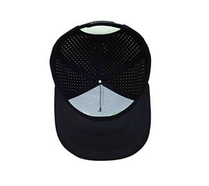 Casquette de baseball en polyester personnalisée OEM/ODM, perforations découpées au laser, chapeau de sport performant, logo brodé en 3D - Product Image 3