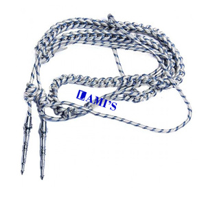 Vente en gros d'uniformes de cérémonie Aiguillettes brillantes personnalisées de haute qualité avec deux embouts - Product Image 1