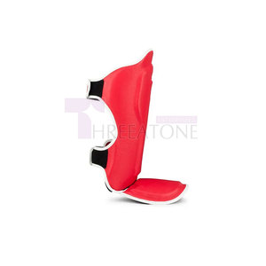 Protège-tibias en cuir réglable avec support de cheville, protection professionnelle, design léger et respirant, fermeture auto-agrippante antidérapante - Product Image 3