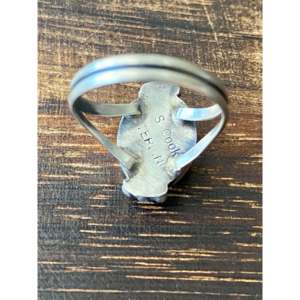 Handmade Navajo <b>Turquoise</b> & Sterling Silver <b>Ring</b> Size 7 Invisible Setting Gemstone Jewelry for Everyday Wear or Gift - Product Image 5