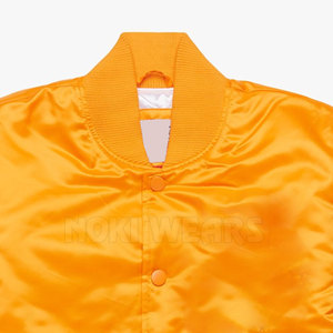 Chaqueta de invierno Letterman de satén de manga larga de fabricación de fábrica chaqueta de Letterman de satén personalizada - Product Image 3