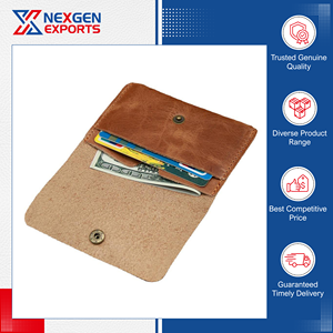 El Mejor Exportador de la India Vende Tarjeteros de Cuero Genuino para Hombre de Estilo Vintage y Calidad Superior con Cierre de Hebilla, el Mejor del Mercado - Product Image 2