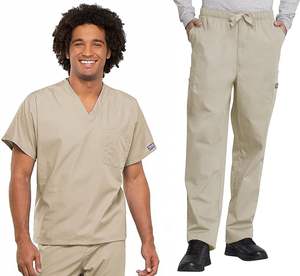 ชุดยูนิฟอร์มพยาบาลผ้าคอตตอนผสมโพลีเอสเตอร์สำหรับบุรุษ  ขายส่ง ชุดสครับแขนสั้นสำหรับบุรุษ พยาบาล และแพทย์ - Product Image 1