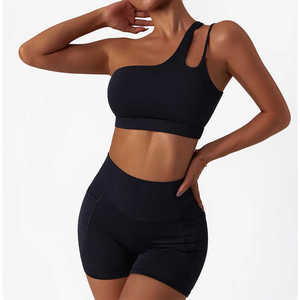 Soutien-gorge de sport à une épaule de haute qualité-Respirant, durable et élégant pour les séances de yoga et de gymnastique - Product Image 4