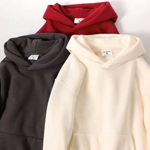 Sudadera con capucha suelta para parejas Algodón mezclado Casual Pullover Sudadera con capucha Logotipo personalizado Ropa de calle - Product Image 1
