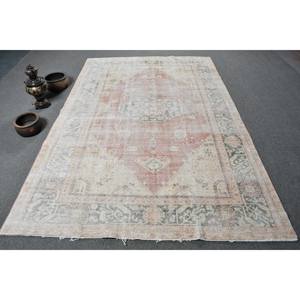 Antique Beige Rouge 9x12 Grand Tapis Vintage Turc 10mm Laine Latex Rectangulaire Nouveau Model-6x9ft Patchwork Couloir Rectangle - Product Image 1