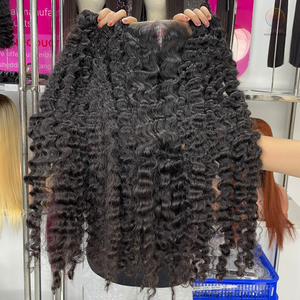 Envío Directo, cabello humano Remy alineado con cutícula virgen vietnamita sin procesar, máquina de cabello rizado birmano crudo, paquete de trama Doble - Product Image 1