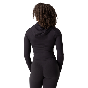 Womens Lightweight Zip Hoodie Long Sleeve Slim Fit Active <b>Yoga</b> Gym Training Performance <b>Jacket</b> Breathable Stretch Wear - Product Image 4