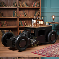 Meuble à vin en bois massif au design antique, unique, pour salon ou hôtel, inspiré de la ferme